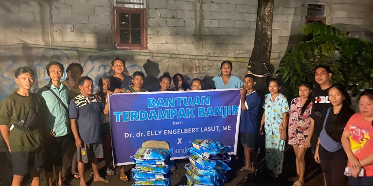 E2L Media Center Dan HBL Foundation Salurkan Bantuan Bagi Korban Banjir Dan Longsor Di Kelurahan Sumompo, manado, 2/3/2024