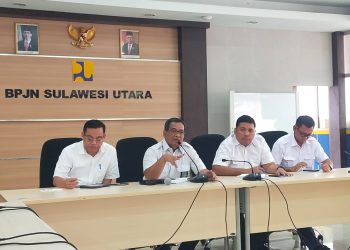 Pimpinan BPJN Sulut Adakan Temu Wartawan, LSM/Ormas Bahas Jalan Nasional Di Sulut. Manado, 1/4/2024.