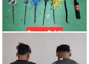 Tim Opsional Polsek Lembeh Selatan Amankan Pelaku AH (17 Tahun) Dan DI (17 Tahun) Bersama Barang Bukti Senjata Tajam Jenis Busur Panah Dan Pelontar.
