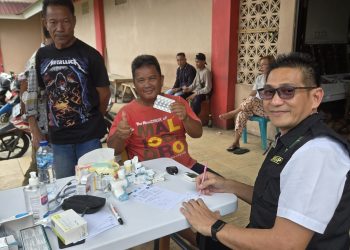 Polres Bitung Adakan Bakti Kesehatan Untuk Mendukung Program Ketahanan Pangan Dan Meningkatkan Kesejahteraan masyarakat.