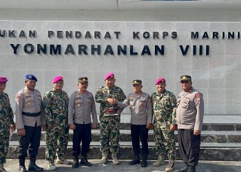 Polres Bitung Wujudkan Dukungan Dan Sinegritas Antara TNI – Polri Di HUT TNI Ke 80.