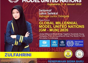 Remaja Berbakat Dari Kabupaten Gowa Sulsel Zulfahrini (14) Tahun Berhasil Mencatatkan Namanya Di Ajang GM-MUN Di Jogjakarta.