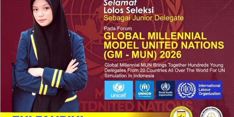 Remaja Berbakat Dari Kabupaten Gowa Sulsel Zulfahrini (14) Tahun Berhasil Mencatatkan Namanya Di Ajang GM-MUN Di Jogjakarta.