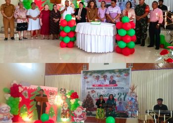 Pemdes Ratatotok Selatan Gelar Ibadah Natal Sekaligus Merayakan Hut Desa Ratatotok Selatan Ke 27 Tahun.