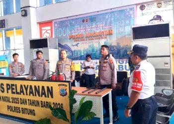 Kapolres Bitung Tinjau Kesiapan Pos OPS Lilin 2025 Pastkan Keamanan Natal dan Tahun baru