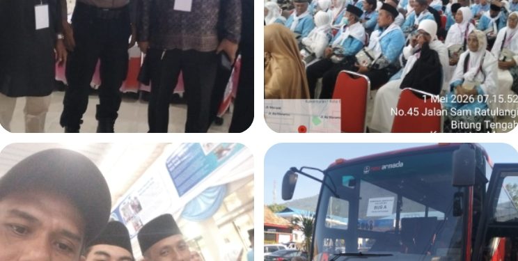 Panitia Haji Kloter 5 Kota Bitung Jalin Kolaborasi Dengan  Tim Keamanan Polres kota bitung jamin Kelancaran dan Keamanan Ibadah Haji