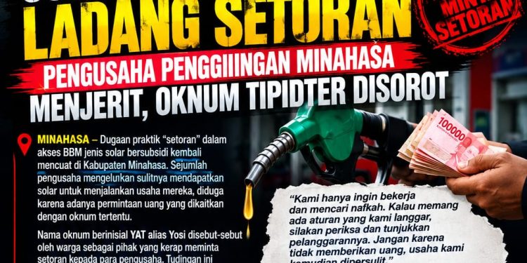 PENGUSAHA PENGGILINGAN PADI DI MINAHASA MENJERIT, SOLAR DI DUGA JADI LADANG SETORAN.
