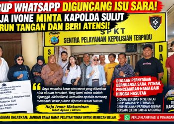 GRUP WHATSAPP DIGUNCANG ISU SARA, HAJA.IVONE MINTA KAPOLDA SULUT BERI ATENSI ATAS PENGADUAN MASYARAKAT